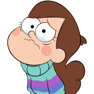 😢 11456d6b Mabel Pines Gravity Falls Mabel Pines, płacz, smutny, Gravity Falls, kreskówka telegram sticker