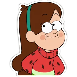 🙂 2b6c5c52 Mabel Pines Gravity Falls Mabel Pines, Gravity Falls, Kreskówka, Animowany, Naklejka, Słodki telegram sticker