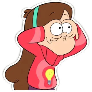 👀 a84de449 Mabel Pines Gravity Falls kreskówka, postać, Mabel, Gravity Falls, animowany telegram sticker