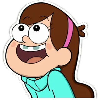 😃 d8d14989 Mabel Pines Gravity Falls kreskówka, animowany, Mabel, Gravity Falls, słodki, naklejka telegram sticker