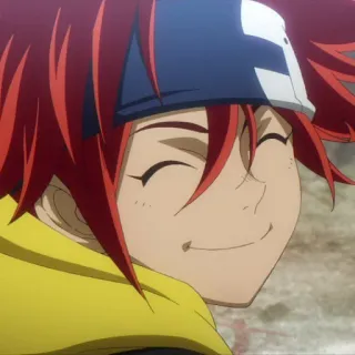 🌶 1d7736d4 Reki Kyan SK8 the Infinity animé, dessin animé, cheveux roux, sourire, Reki Kyan, SK8 the Infinity telegram sticker