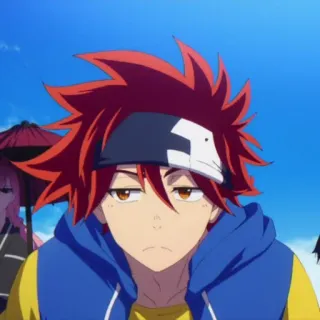 🌶 6b427d8a animé, dessin animé, cheveux roux, personnage telegram sticker