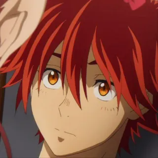 🌶 7dade405 animé, garçon, cheveux roux, dessin animé, personnage telegram sticker