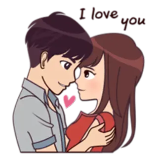 ❤ 6b641641 I love you amore, coppia, romantico, affetto, cuore telegram sticker