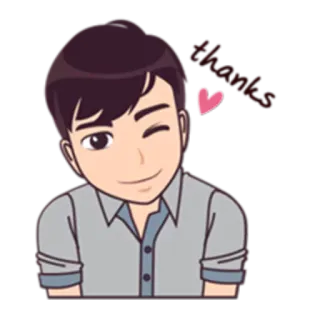 😉 a3ec33a9 Thanks grazie, saluto, occhiolino, cuore telegram sticker