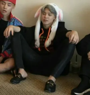 😪 0dadf1ee Jimin kpop, jimin, orecchie da coniglio, carino, idol, pop coreano, membro telegram sticker