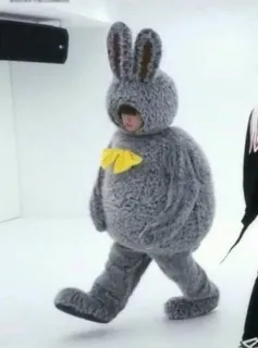 🚶‍♂ 2a32d1b0 coniglio, costume, animale, peloso, mascotte telegram sticker