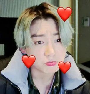 🥺 dc80ac54 Jungkook Jungkook, BTS, K-Pop, cantante, cuori, idol telegram sticker