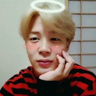 😇 f1eb39b8 Jimin kpop, jimin, angelo, aureola, carino, cantante telegram sticker