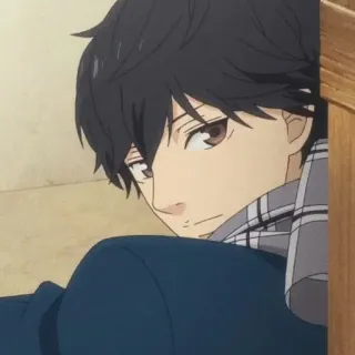 🥢 8ce84f8f อนิเมะ, ผู้ชาย, ภาพเหมือน, ผ้าพันคอ whatsapp sticker