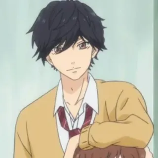 🥢 b53b6f72 อนิเมะ, เด็กผู้ชาย, ชุดนักเรียน, น่ารัก, คาวาอิ whatsapp sticker