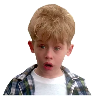 😯 a0049b69 Kevin McCallister Home Alone Kevin McCallister, Home Alone, verrast, kind, film, jaren 90, Macaulay Culkin telegram sticker