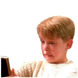 🙂 b072b3ec Kevin McCallister Home Alone huilen, verdrietig, overstuur, film, home alone, kevin mccallister telegram sticker