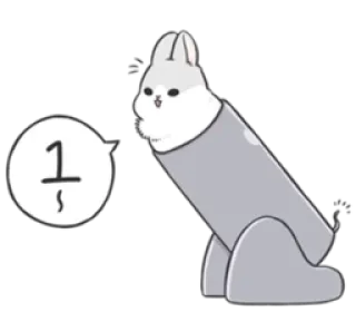 🐰 446e7579 1/s 炮, 兔子, 可爱, 动物, 艺术, 卡通 telegram sticker