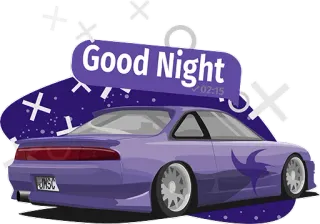 😴 05dcf8c4 Good Night good night, car, purple, vehicle telegram sticker