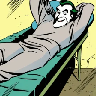 📎 65e99797 Joker Joker, DC Comics, penjahat, komik, karakter, Arkham Asylum whatsapp sticker