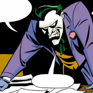 📎 962bde19 Joker Joker, DC Comics, penjahat, kartun, karakter komik whatsapp sticker