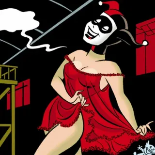 📎 ebad7080 Harley Quinn harley quinn, dc comics, penjahat, kartun, karakter, komik, karakter wanita whatsapp sticker