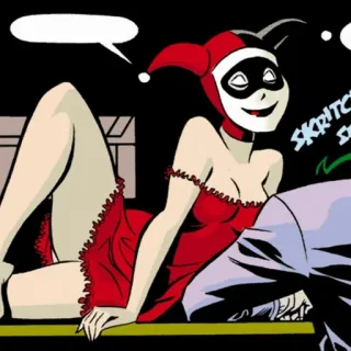 📎 ff954969 Harley Quinn Harley Quinn, DC Comics, Penjahat, Kartun, Karakter, Komik whatsapp sticker