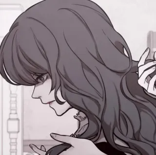 🕯 02747e19 动漫女孩, 卡通, 插图, 女人, 艺术, 发型 whatsapp sticker