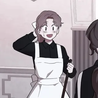 🎞 0a9d97fd 女仆, 围裙, 卡通, 动漫, 漫画, 清洁, 家务 whatsapp sticker