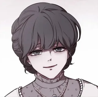 🎞 2a881b2a 卡通, 女人, 肖像, 灰色, 动漫, 脸 whatsapp sticker