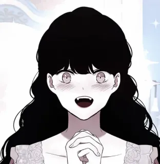 🎞 a03a4a17 卡通, 动漫, 吸血鬼, 女孩, 女人, 可爱, 黑发 whatsapp sticker