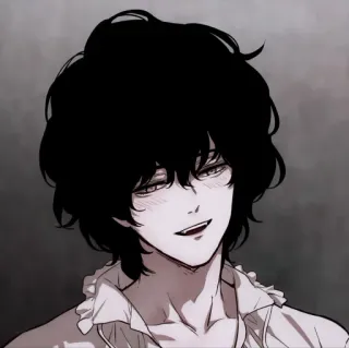 🕰 ada6c94e 动漫, 卡通, 肖像, 男人, 坏笑 whatsapp sticker