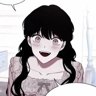 🕯 f6be4310 动漫, 卡通, 女性, 女人, 微笑, 吸血鬼 whatsapp sticker