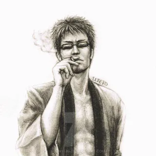 😒 254361c1 smoking, cigarette, man, glasses whatsapp sticker