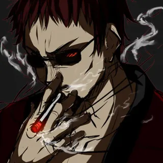 👿 5bdd9eb9 smoking, cigarettes, anime, character, illustration, tobacco whatsapp sticker