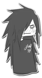 😑 d81d9f81 JDA '14 Cartone animato, Disegno, Schizzo, Emo, Monocromatico telegram sticker
