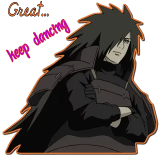 😒 ee880bf0 Madara Uchiha Naruto Great... keep dancing Anime, Personaggio, Uchiha, Manga telegram sticker
