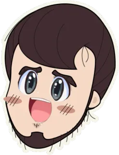 😀 2d6fef4c การ์ตูน, สติกเกอร์, ผู้ชาย, สีหน้า, จิบิ, ผู้ชาย telegram sticker