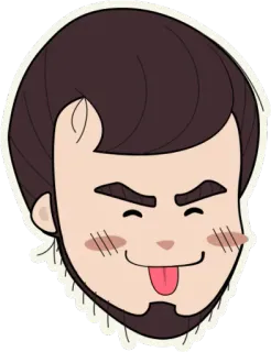 😜 972b4ab2 การ์ตูน, ตัวละคร, ลิ้น, หน้า, สีหน้า, ตลก telegram sticker