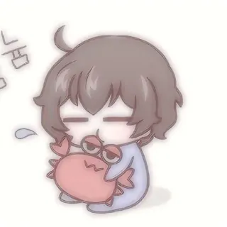 🍫 4aaa34a4 アニメ, カニ, 漫画, ちびキャラ, 可愛い, ステッカー telegram sticker