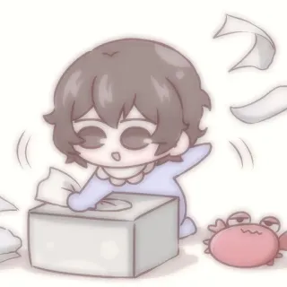 🍫 786fbeea 子供, ティッシュ, カニ, アニメ, 可愛い telegram sticker
