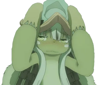 😳 1512ff97 Nanachi Made in Abyss animé, mignon, Nanachi, Made in Abyss, oreilles telegram sticker