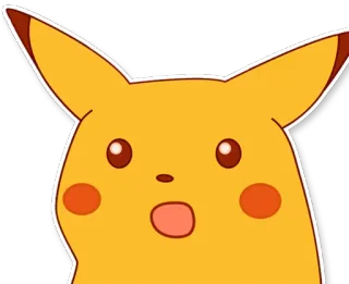 😵 d727c4ca Pikachu pokemon, pikachu, animé, mignon, dessin animé, choqué telegram sticker