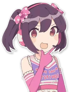 🤔 f3ccc906 HAPPY IDOL FESTIVAL Anime, Idole, Dessin animé, Kawaii, Mignon, Festival, Cheerleader, Musique telegram sticker