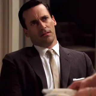 🚬 1465c639 Don Draper Mad Men télé, série, adulte, homme, costume, cravate, drame telegram sticker