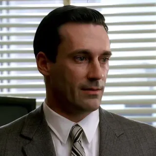 🚬 9dbb4381 Don Draper Mad Men Mad Men, Don Draper, Jon Hamm, Série TV, Publicité, Portrait personnage telegram sticker