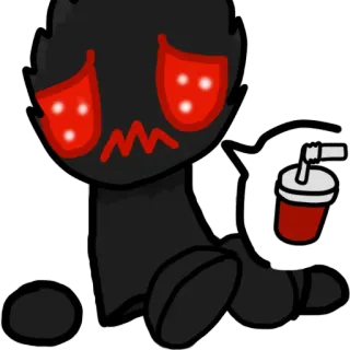 😩 19632f32 Cartoon, Figur, Limo, rote Augen, Getränk whatsapp sticker