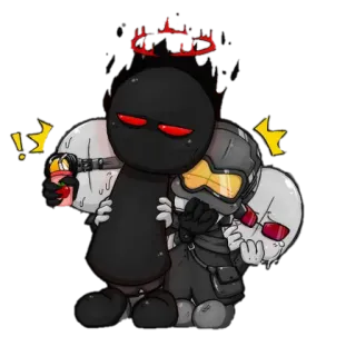 😖 1d86db7b animiert, gore, gewalt, kampf, aktion whatsapp sticker