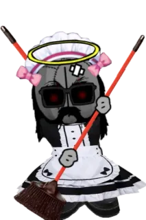 🧐 1e12ac51 Maid, Gewalt, Besen, Madness Combat, Strichmännchen, Charakter, Grau, Waffe whatsapp sticker