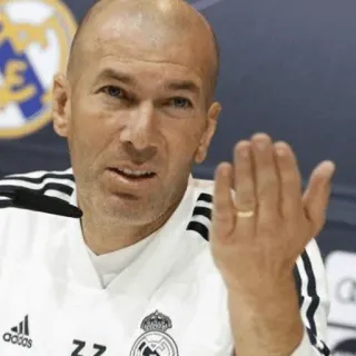 ❇️ 1fb52176 Zinedine Zidane piłka nożna, piłka nożna, zidane, trener, real madryt, sport telegram sticker