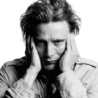 🙉 01f3e763 man, portret, acteur, beroemdheid, zwart wit, gezicht, persoon, close-up whatsapp sticker