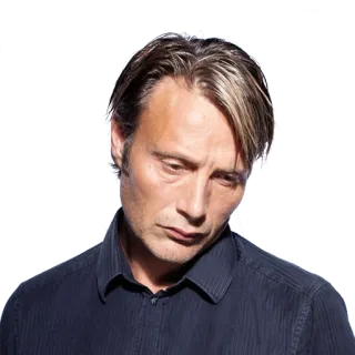 😞 20b1df57 Mads Mikkelsen acteur, beroemdheid, man, portret whatsapp sticker
