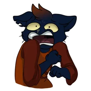 🙀 0dc466ff 害怕, 吓, 担心, 焦虑, 猫, 卡通 telegram sticker