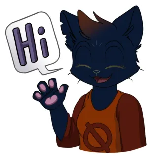 👋 6f84f19c Hi 猫, 卡通, 问候, 嗨, 友善, 可爱, 动物 telegram sticker